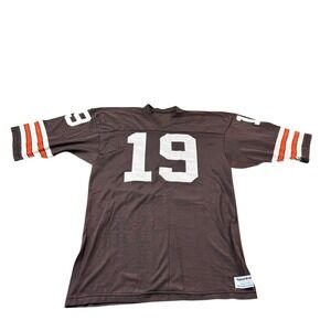 Bernie Kosar Vintage Authentic Sand Knit Browns Dureen Jersey L Circa 1986-1988